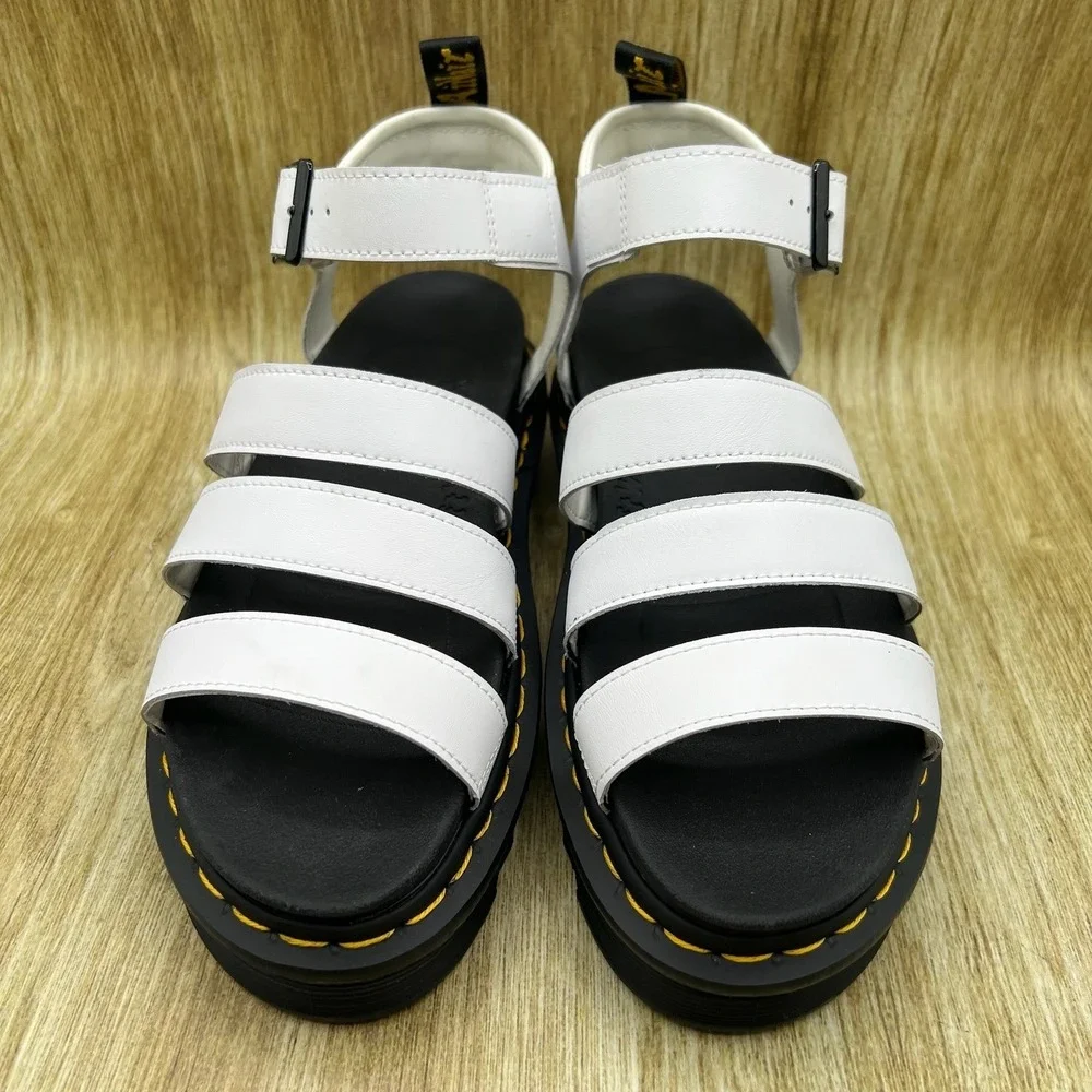 Dr. Martens Blaire Sandals Women's Size 10 White Platform Gladiator Strappy NEW